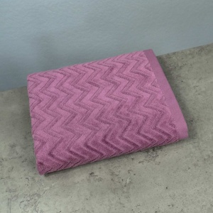 Рушник махровий для обличчя та рук GM Textile 40x70см Преміум якості Жакардовий з велюром 550г/м2 (Фіолетовий)