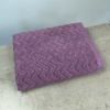 Набір махрових рушників Жакардових з велюром 2шт GM Textile 50x90см, 70x140см 550г/м2 (Темно-Фіолетовий)