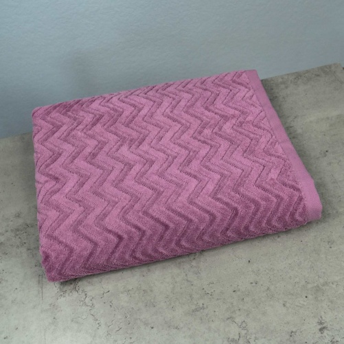 Рушник махровий GM Textile 50x90см Преміум якості Жакардовий з велюром 550г/м2 (Фіолетовий)