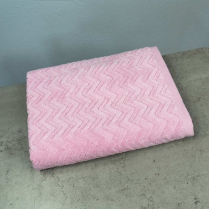 Рушник махровий GM Textile 50x90см Преміум якості Жакардовий з велюром 550г/м2 (Рожевий)