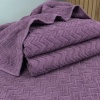 Банний махровий рушник GM Textile 70x140см Преміум якості Жакардовий з велюром 550г/м2 (Темно-Фіолетовий)