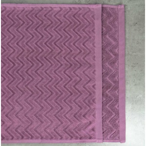 Набір махрових рушників Жакардових з велюром 3шт GM Textile 40x70см, 50x90см, 70x140см 550г/м2 (Фіолетовий)