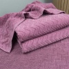 Банний махровий рушник GM Textile 70x140см Преміум якості Жакардовий з велюром 550г/м2 (Фіолетовий)