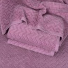 Банний махровий рушник GM Textile 70x140см Преміум якості Жакардовий з велюром 550г/м2 (Фіолетовий)