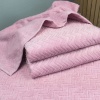 Банний махровий рушник GM Textile 70x140см Преміум якості Жакардовий з велюром 550г/м2 (Рожевий)