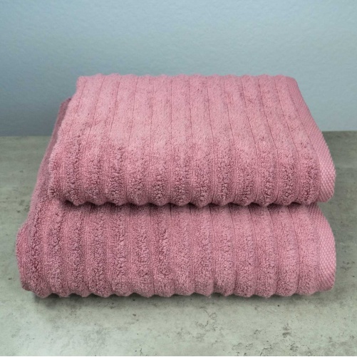 Набір махрових рушників Зеро Твіст 2шт GM Textile 50x90см, 70x140см 550г/м2 (Пудра)