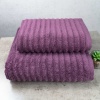 Набір махрових рушників Зеро Твіст 2шт GM Textile 50x90см, 70x140см 550г/м2 (Темно-Бузковий)