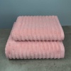Набір махрових рушників Зеро Твіст 2шт GM Textile 50x90см, 70x140см 550г/м2 (Рожевий)