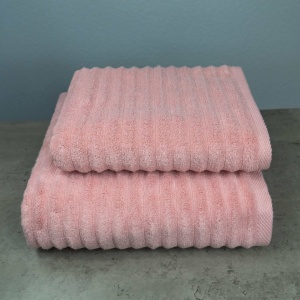 Набір махрових рушників Зеро Твіст 2шт GM Textile 50x90см, 70x140см 550г/м2 (Рожевий)