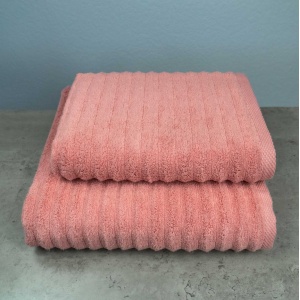 Набір махрових рушників Зеро Твіст 2шт GM Textile 50x90см, 70x140см 550г/м2 (Теракотовий)