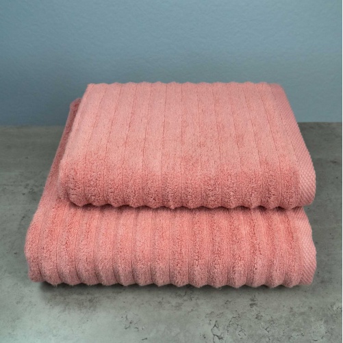 Набір махрових рушників Зеро Твіст 2шт GM Textile 50x90см, 70x140см 550г/м2 (Теракотовий)