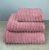 Набір махрових рушників Зеро Твіст 3шт GM Textile 40x70см, 50x90см, 70x140см 550г/м2 (Пудра)