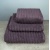 Набір махрових рушників Зеро Твіст 3шт GM Textile 40x70см, 50x90см, 70x140см 550г/м2 (Виноградний)