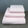 Набір махрових рушників Зеро Твіст 3шт GM Textile 40x70см, 50x90см, 70x140см 550г/м2 (Світло-рожевий)