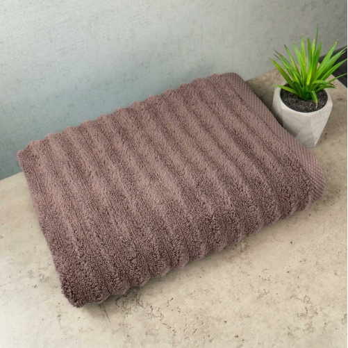 Рушник махровий GM Textile 50x90см Преміум якості Зеро Твіст 550г/м2 (Шоколад)