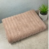 Рушник махровий GM Textile 50x90см Преміум якості Зеро Твіст 550г/м2 (Темно-Бежовий)