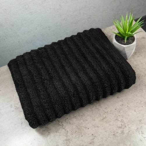 Рушник махровий GM Textile 50x90см Преміум якості Зеро Твіст 550г/м2 (Графіт)