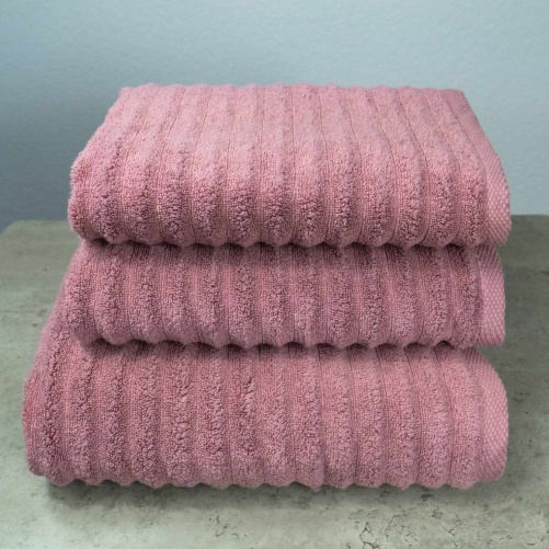 Набір махрових рушників Зеро Твіст 3шт GM Textile 50x90см, 50x90см, 70x140см 550г/м2 (Пудра)