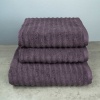 Набір махрових рушників Зеро Твіст 3шт GM Textile 50x90см, 50x90см, 70x140см 550г/м2 (Виноградний)