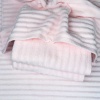 Набір махрових рушників Зеро Твіст 3шт GM Textile 50x90см, 50x90см, 70x140см 550г/м2 (Світло-рожевий)
