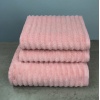 Набір махрових рушників Зеро Твіст 3шт GM Textile 50x90см, 50x90см, 70x140см 550г/м2 (Рожевий)