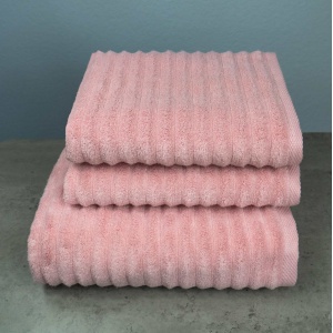 Набір махрових рушників Зеро Твіст 3шт GM Textile 50x90см, 50x90см, 70x140см 550г/м2 (Рожевий)