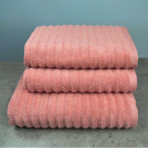 Набір махрових рушників Зеро Твіст 3шт GM Textile 50x90см, 50x90см, 70x140см 550г/м2 (Теракотовий)