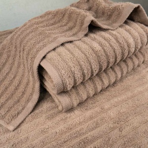 Рушник махровий GM Textile 50x90см Преміум якості Зеро Твіст 550г/м2 (Темно-Бежовий)
