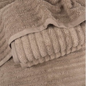 Полотенце махровое для лица и рук GM Textile 40x70см Премиум качества Зеро Твист 550г/м2 (Темно-Бежевый)