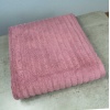 Банное махровое полотенце GM Textile 70x140см Премиум качества Зеро Твист 550г/м2 (Пудра)