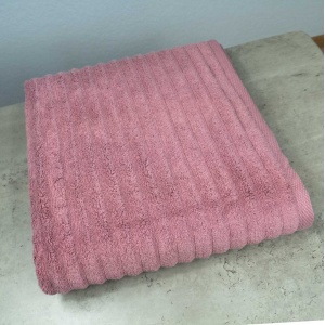 Банний махровий рушник GM Textile 70x140см Преміум якості Зеро Твіст 550г/м2 (Пудра)