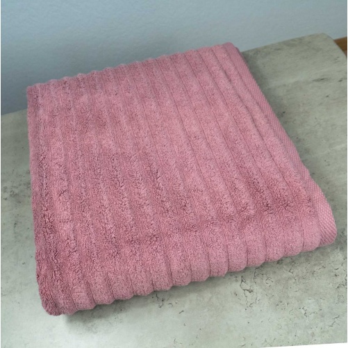 Банное махровое полотенце GM Textile 70x140см Премиум качества Зеро Твист 550г/м2 (Пудра)