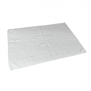 Махровий рушник жакардовий для ніг GM Textile 50х70см 600г/м2 (Білий)