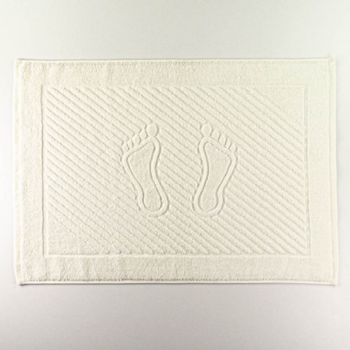 Махровий рушник жакардовий для ніг GM Textile 50х70см 600г/м2 (Ванільний)