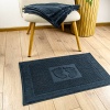 Махровий рушник жакардовий для ніг GM Textile 50х70см 600г/м2 (Графітовий)