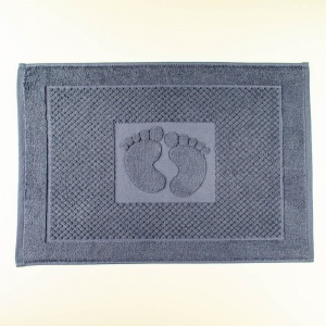 Махровий рушник жакардовий для ніг GM Textile 50х70см 600г/м2 (Денім)