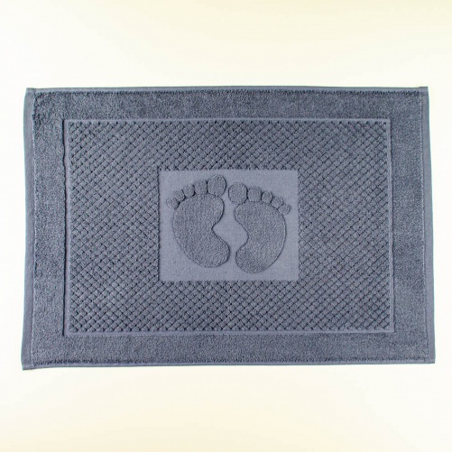 Махровий рушник жакардовий для ніг GM Textile 50х70см 600г/м2 (Денім)