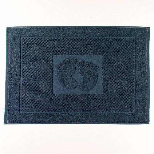 Махровий рушник жакардовий для ніг GM Textile 50х70см 600г/м2 (Графітовий)