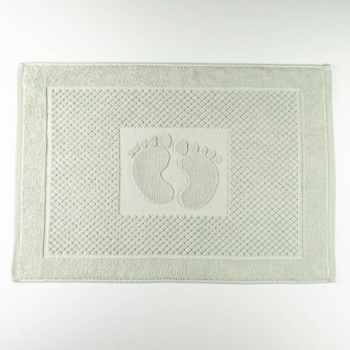 Махровое полотенце жаккардовое для ног GM Textile 50х70см 600г/м2 (Светло-серый)