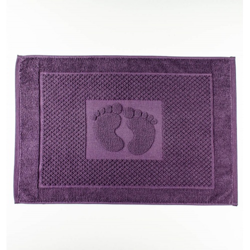 Махровий рушник жакардовий для ніг GM Textile 50х70см 600г/м2 (Фіолетовий)