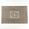 Махровий рушник жакардовий для ніг GM Textile 50х70см 600г/м2 (Попелястий)