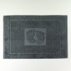 Махровий рушник жакардовий для ніг GM Textile 50х70см 600г/м2 (Сірий)