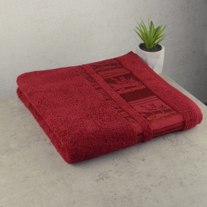Махровий рушник для сауни GM Textile 70х140см BambooN 450г/м2 (Червоний)