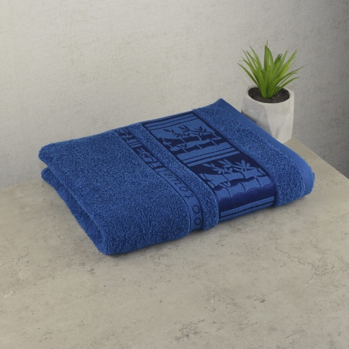 Махровий рушник для обличчя GM Textile 40х70см BambooN 450г/м2 (Синій)