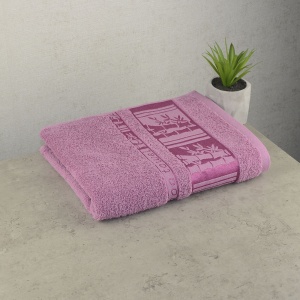 Махровий рушник універсальний GM Textile 40х70см BambooN 450г/м2 (Пудровий)