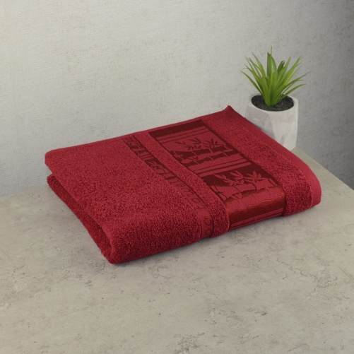 Бавовняний рушник для обличчя GM Textile 50х90см BambooN 450г/м2 (Червоний)