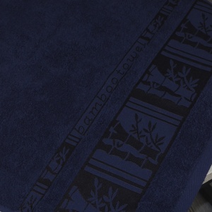 Рушник чоловічий банний GM Textile 70х140см BambooN 450г/м2 (Темно-синій)