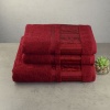Набір рушників для ванни 3шт GM Textile 50х90см, 50х90см, 70х140см BambooN 450г / м2 (Червоний)