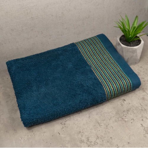 Махровий рушник для обличчя та рук GM Textile 50х90см Берлін 450г/м2 (Синій)