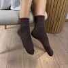Теплі шкарпетки жіночі класичні однотонні Квітка GM Textile Високі 36-41 Коричневий